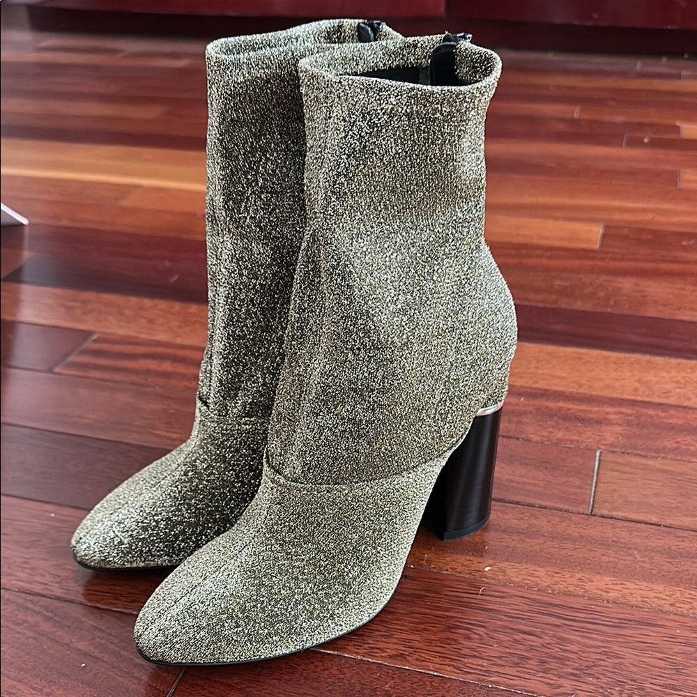 3.1 Phillip Lim Glittering Gold Ankle Boots